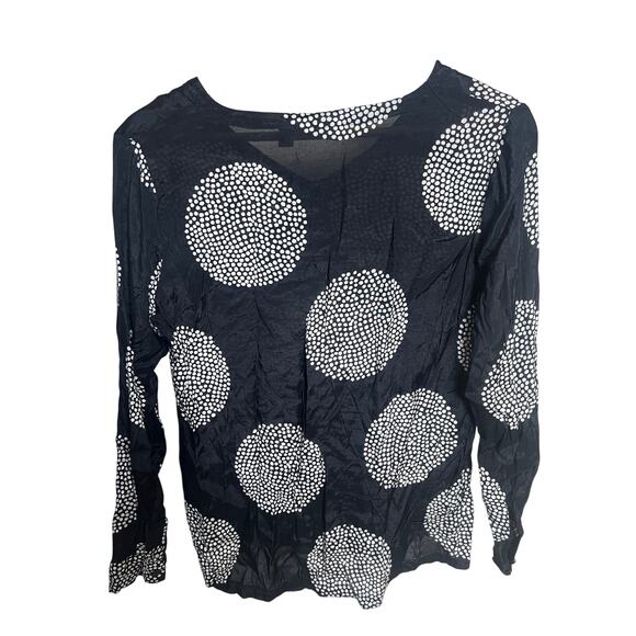Masai Baini Black Dot Print Top Long Sleeve XS - Picture 2 of 5